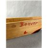 Image 2 : Vintage WestCoast Native Carved "Beaver" Canoe. Signed On Bottom. Approx. 23 1/2" Long