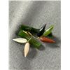 Image 2 : Vintage Bamboo Design Green BC Jade & Other Genuine Stones Brooch