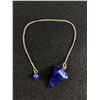 Image 1 : Silver with Genuine Lapis Lazuli Stone & Bead Hanger