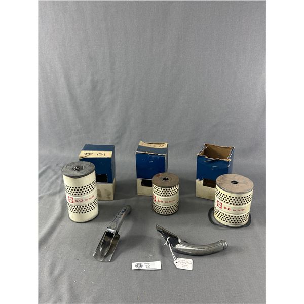 Lot of 3 Shell Oil Filters and Spouts
