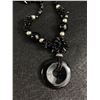 Image 2 : Genuine Black Onyz Stone Pedant an Necklace, Original Toggle Closure