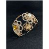 Image 2 : Beautiful Vintage Rhinestones Open Cuff Bangle