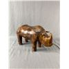 Image 1 : Vintage 19" Long 10" Tall, Leather Rhinoceros