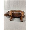 Image 3 : Vintage 19" Long 10" Tall, Leather Rhinoceros