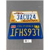 Image 1 : 2 License Plates - 100 Years Montana Commemorative & 1988 California Plate