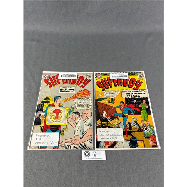 2 Vintage SuperBoy DC Comic. September 1964 #15 & December 1966 #134. On Board In Bag