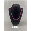 Image 1 : Genuine Pink Fresh Water Pearl Necklace, 17-20" Long