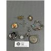 Image 1 : 9 Misc Old Pendants and Charm Bracelet