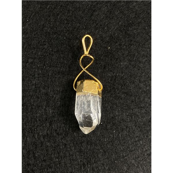 Genuine Natural Clear Quartz Pendant. MSRP $280.00