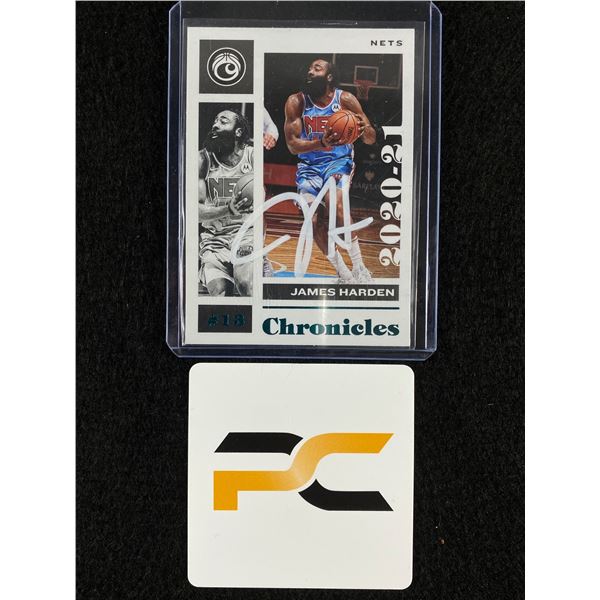 2020-21 Panini Chronicles Basketball Signed James Harden w/ COA. NBA Card