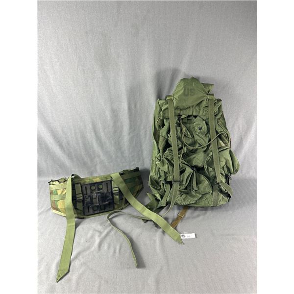 US Military Back Pack & Utility Belt