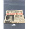 Image 1 : 1969 Ottawa Journal Newpaper Headlining "They Walked On The Moon"