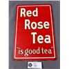 Image 1 : Red Rose Tea Tin Sign. Approx. 8" x 12"