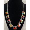 Image 1 : Murano Glass Necklace Marked FAC. Approx. 20" L