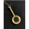 Image 2 : Vintage Magnifying Glass Brass 2" Pendant Necklace. Chain Is Approx. 28"L