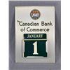 Image 1 : Vintage Canadian Bank Of Commerce Changeable Calendar. Approx. 10" x 14 1/2"