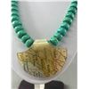 Image 2 : Large Rondelle Turquoise Beads Necklace w/ Eastern Map Pendant