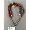 Image 2 : Huge Heavy Extra Length Rondelle & Round Beads Necklace w/ Tassels