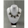 Image 1 : Vintage Glass, Pearls & Other Stones Choker Necklac, Extended Lengths