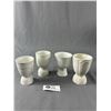 Image 1 : 4 Vintage Classic White Double Egg Cups - Made In England