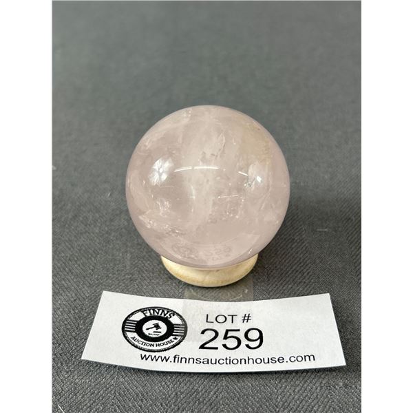 Rose Quartz Sphere w/ Aura. MSRP $380.00