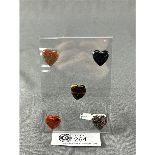 Natural Stone And Crystal Heart Display. MSRP $280.00