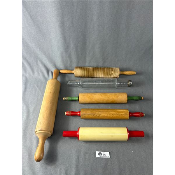 6 Assorted Vintage Rolling Pins