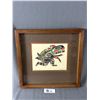 Image 1 : Framed Native Print "Sea Monster -Ga-gish" By Chief Henry Spack. Approx. 14 1/2" x 13 3/4"