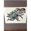 Image 2 : Framed Native Print "Sea Monster -Ga-gish" By Chief Henry Spack. Approx. 14 1/2" x 13 3/4"