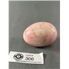 Image 2 : Large Pink (Alabaster ?) Stone Egg Approx. 3" H