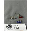 Image 1 : 4 Pairs Of Various Stones Stud Earrings