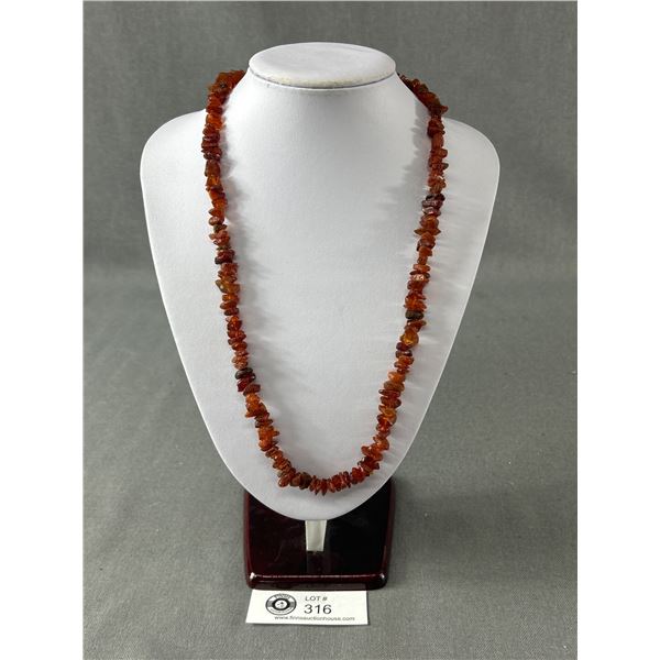 Nutural Baltic Amber Necklace, Long No Clasp