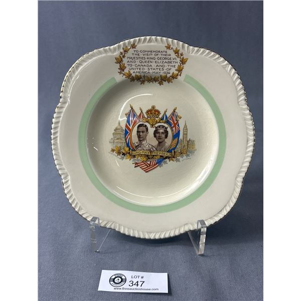 1939 Royal Visit Plate, Canada & USA. Great Condition