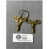 Image 1 : 2 Antique Brass Clock Keys