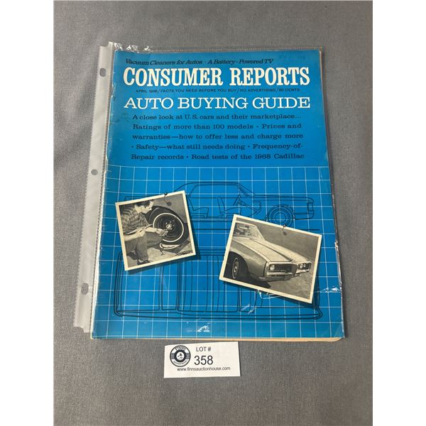 1968 Consumer Reports Car Magazine