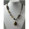 Image 2 : Pretty Hand Crafted Beaded Necklace From The Village Gallery & Sunstine, Silver, Agate & Pearl Brace