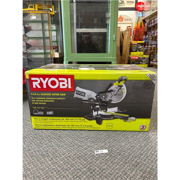 New In Box Ryobi Model #TSS702  7 1/4  Sliding Miter Saw