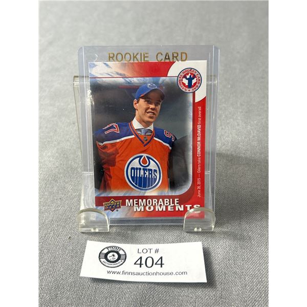 2016 Upper Deck Memorable Moments Connor McDavid Rookie Card #CAN16