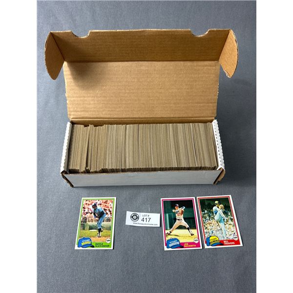 Approx. 550 1981 Topps Baseball Cards