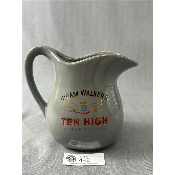 Nice Hiram Walkers Ten High Bourbon Water Jug. 7  Tall