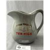 Image 2 : Nice Hiram Walkers Ten High Bourbon Water Jug. 7" Tall