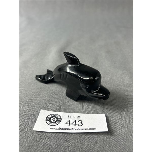 4  L Argillite ? Dolphin Carving