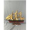 Image 1 : Wood Ship Replica Of Cutty Sark 1869. Approx. 20" L x 14 1/2" T