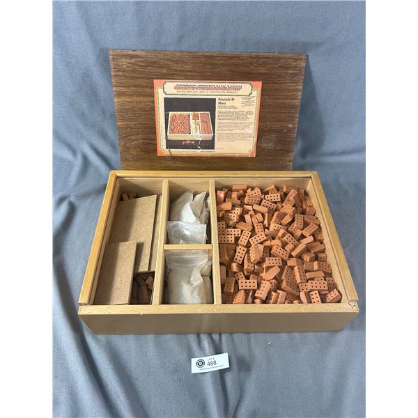 Vintage Gerbitz-Steinbaukasten Building Brick Box w/ Contents Kit. Made In Germany