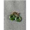 Image 2 : Nice Pair of Circular Jade Earrings