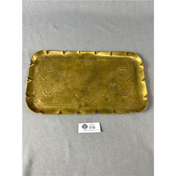 Art Nouveau Brass Tray Circa 1900-1910