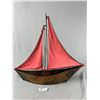 Image 1 : Vintage Metal Folk Art Style Sailboat