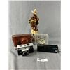 Image 1 : Nice Collectible Lot of Vintage Cameras Clock and Cowboy