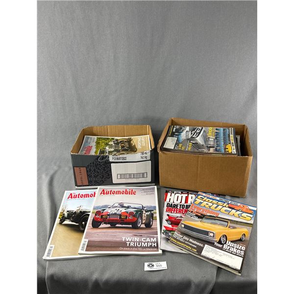 2 Boxes of Vintage  Car Magazines