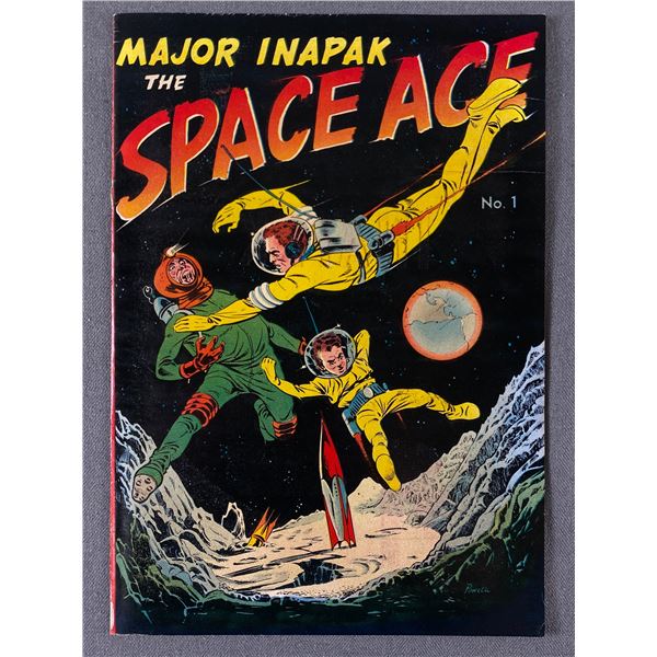 Vintage No. 1 Major Inapak Space Ace Comic Book On Board In Bag